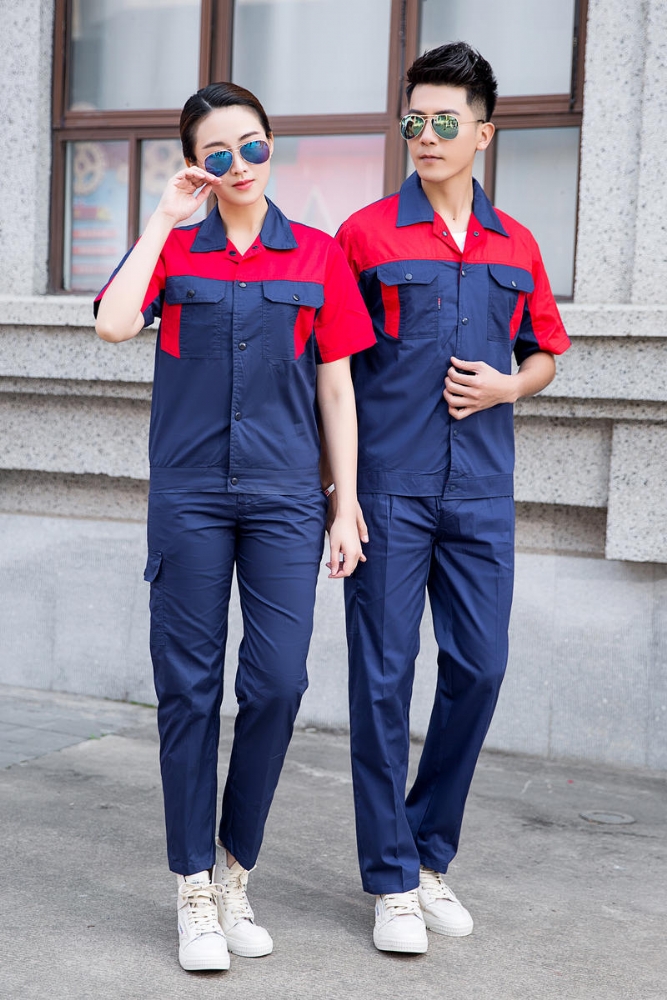全棉短袖制服、顺德工衣厂服