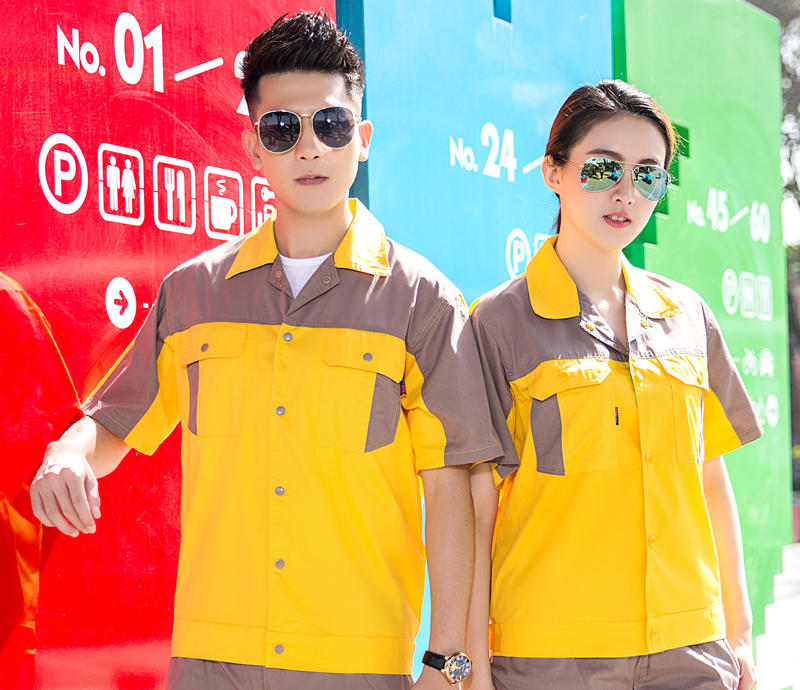 全棉短袖制服、顺德工衣厂服