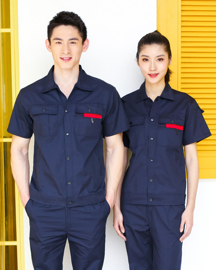 热销款夏装短袖 高明工衣厂服