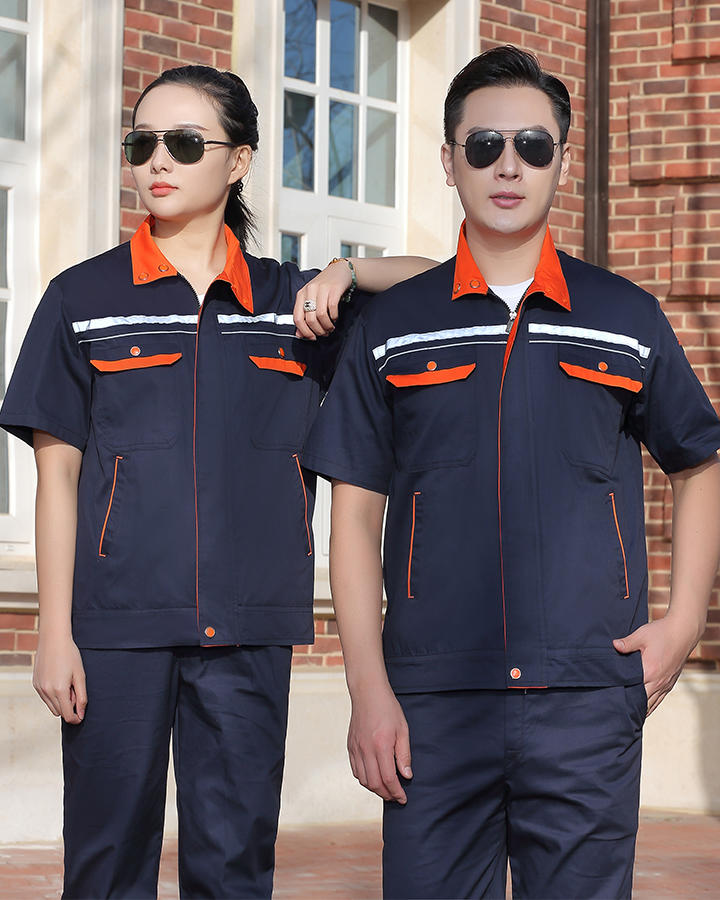 全棉短袖款工装厂服、南海制衣厂