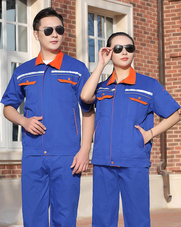 全棉短袖款工装厂服、南海制衣厂