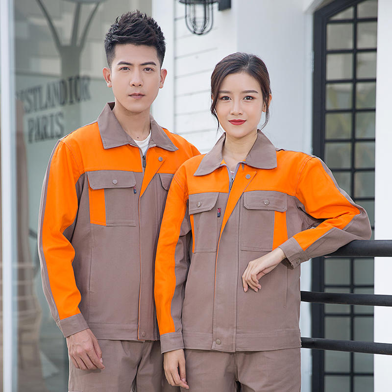 多拼色款秋冬长袖 高明工作服