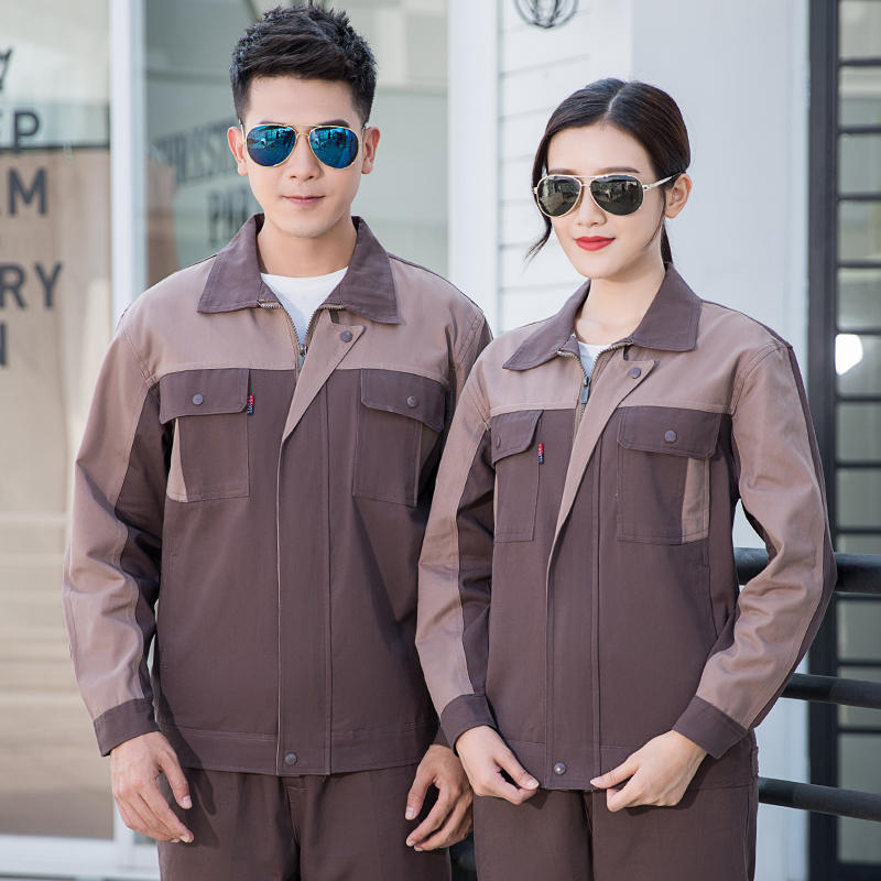 多拼色款秋冬长袖 高明工作服