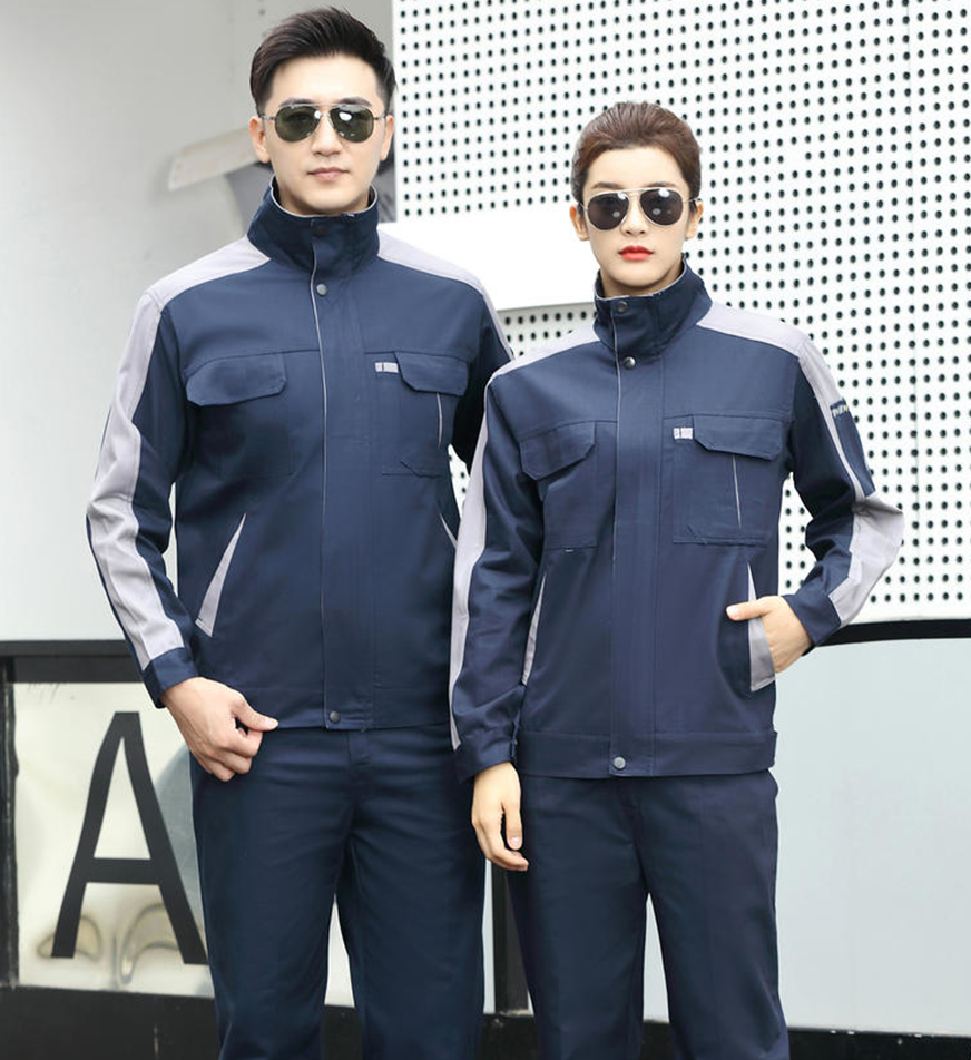 半拼色秋冬长袖 中山工作服工衣