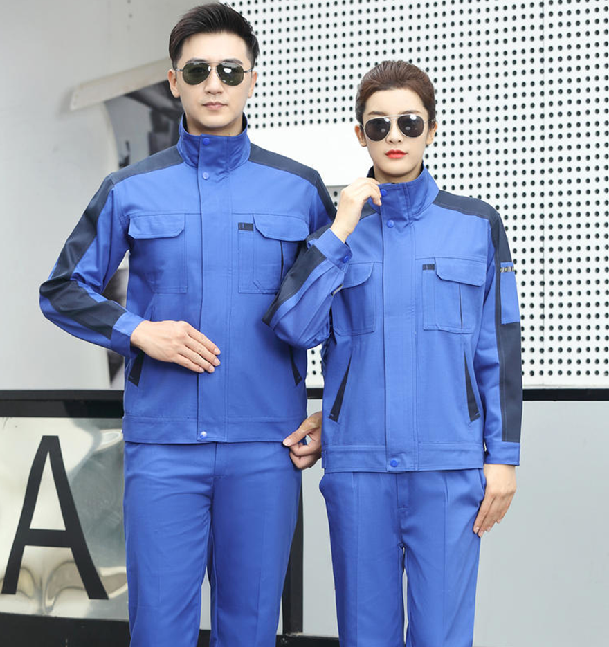 半拼色秋冬长袖 中山工作服工衣