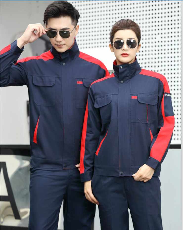 半拼色秋冬长袖 中山工作服工衣