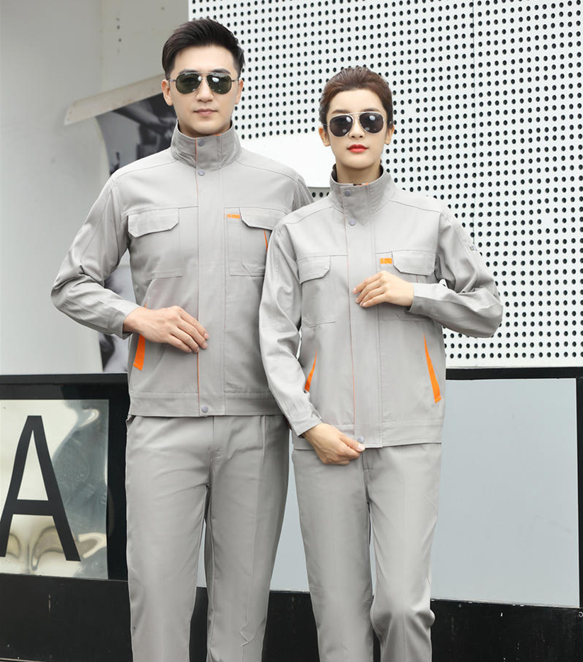 半拼色秋冬长袖 中山工作服工衣