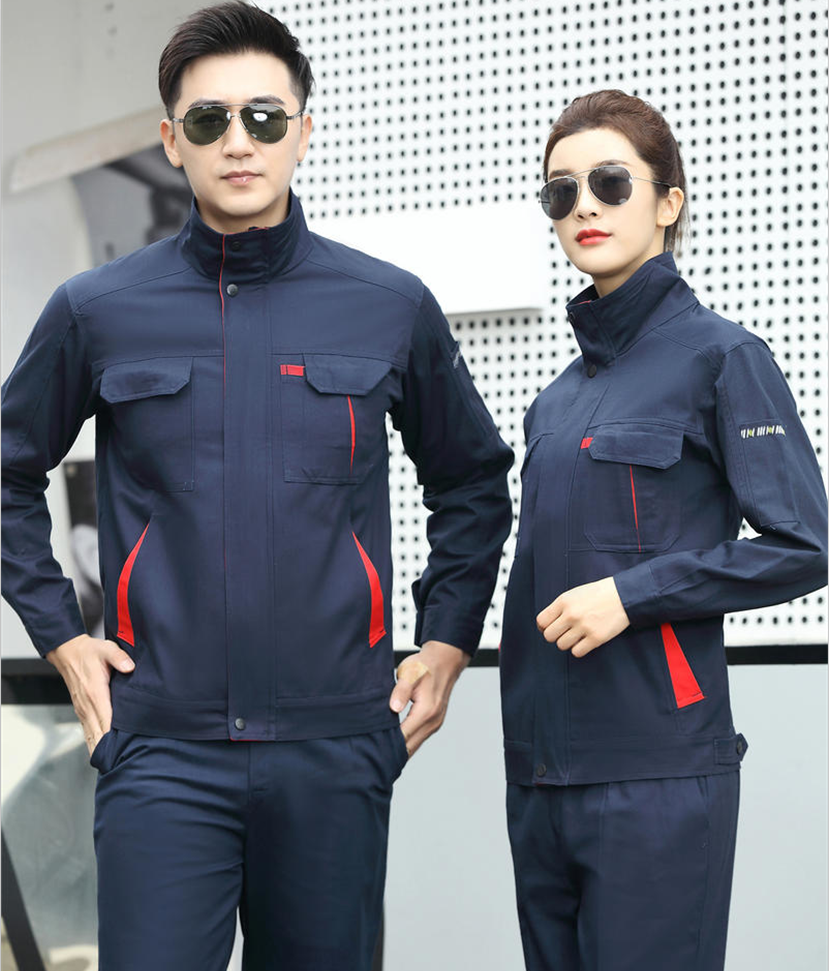 半拼色秋冬长袖 中山工作服工衣