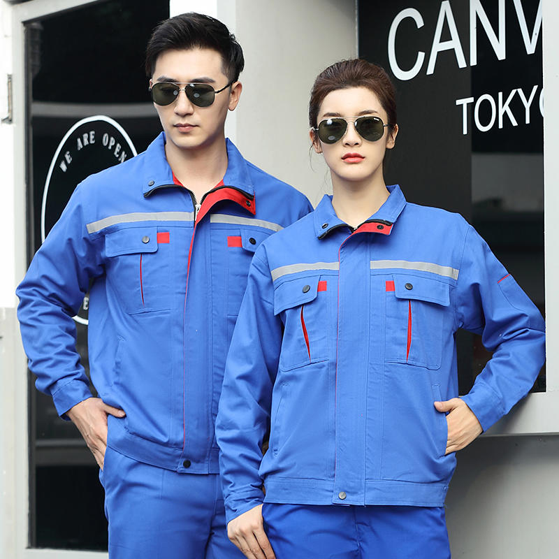 纯棉长袖冬装 安全反光工作服