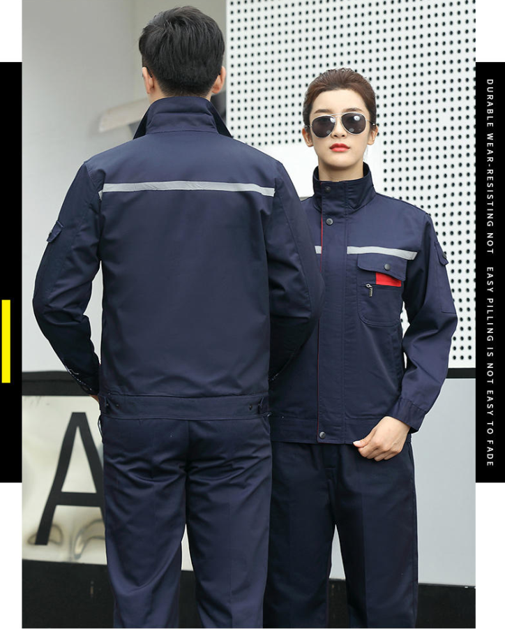 纯棉长袖冬装 安全反光工作服