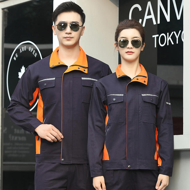 全棉长袖款工装厂服、珠海制衣厂