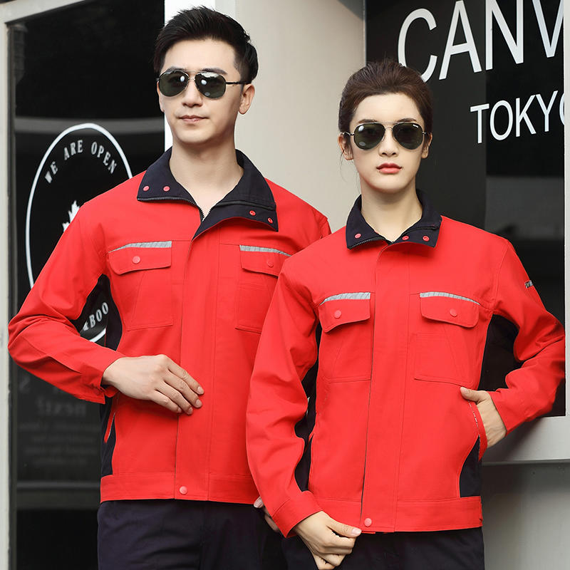 全棉长袖款工装厂服、珠海制衣厂