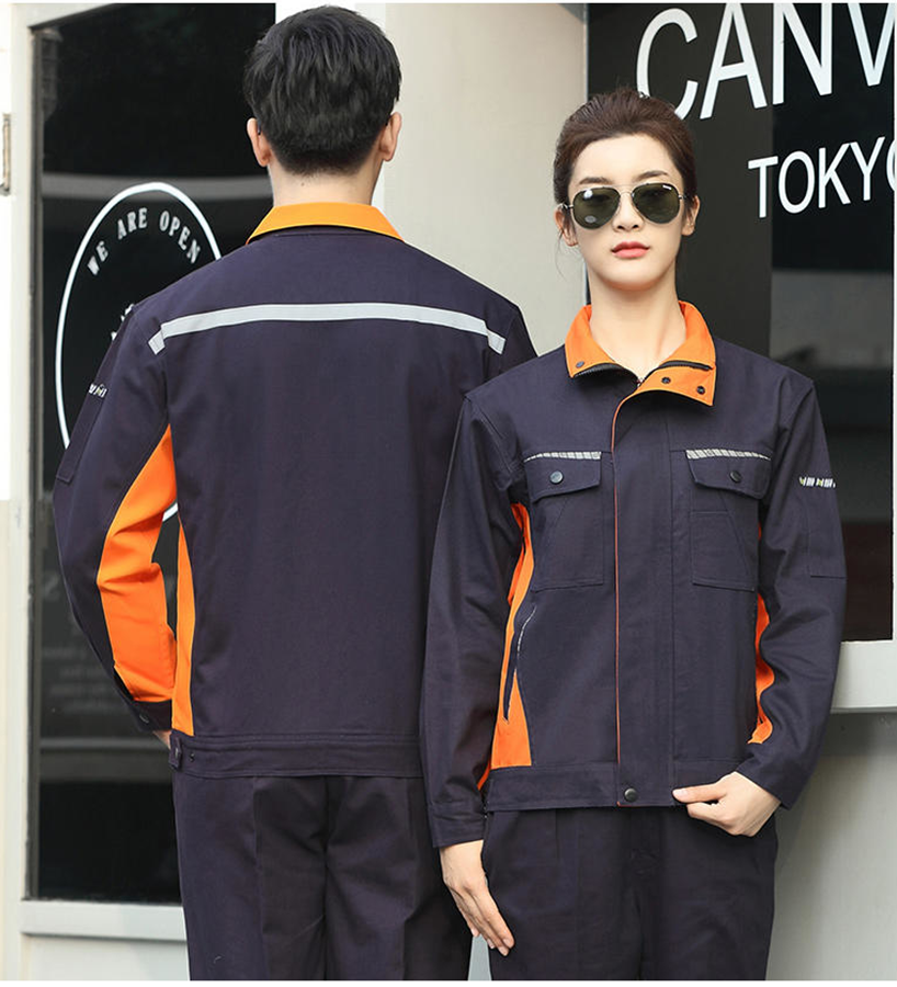 全棉长袖款工装厂服、珠海制衣厂