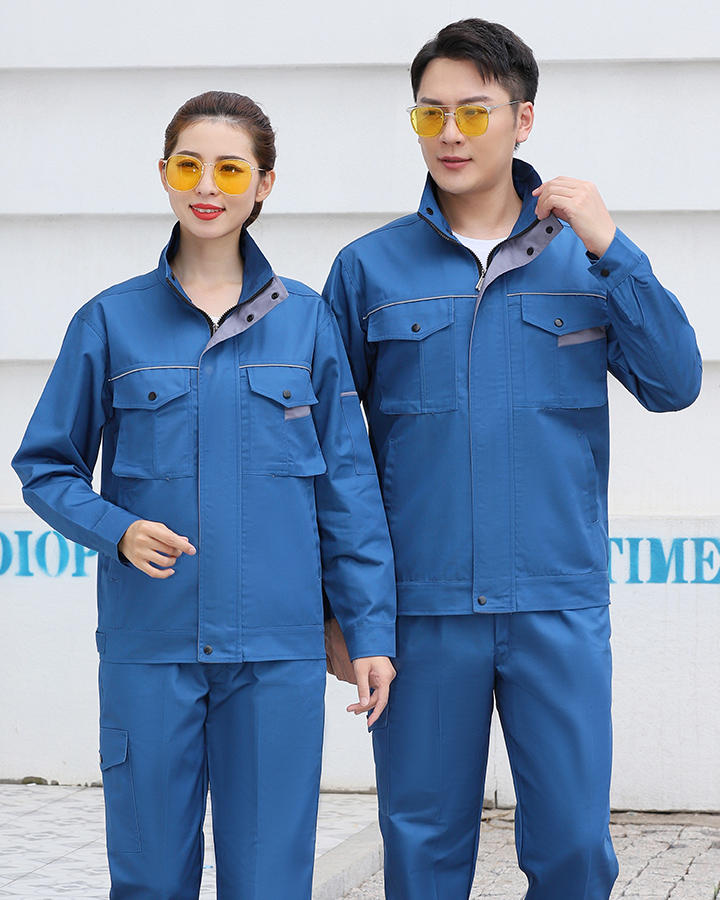 冬装涤棉长袖工作服 江门工衣厂服