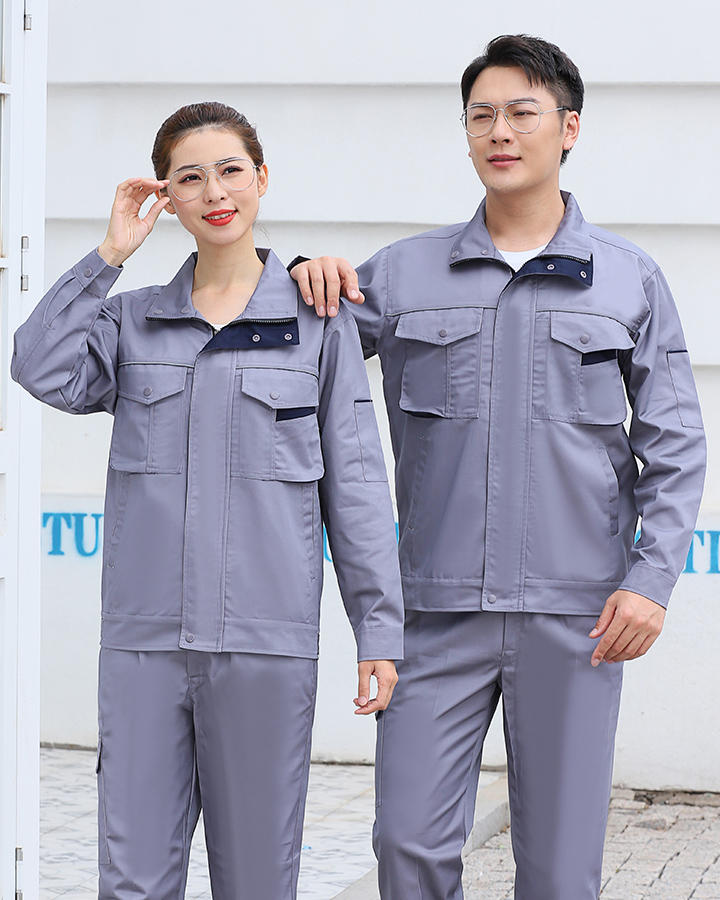 冬装涤棉长袖工作服 江门工衣厂服