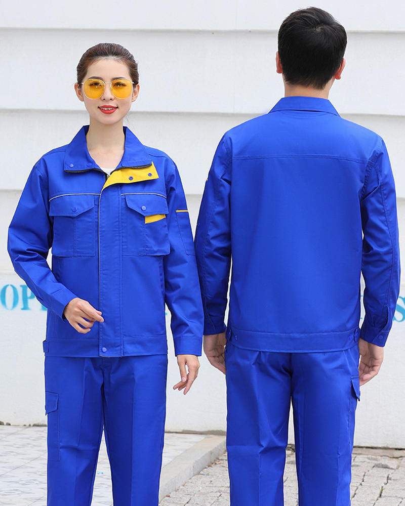 冬装涤棉长袖工作服 江门工衣厂服