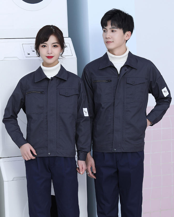 冬装涤棉长袖工作服 南海工衣厂服