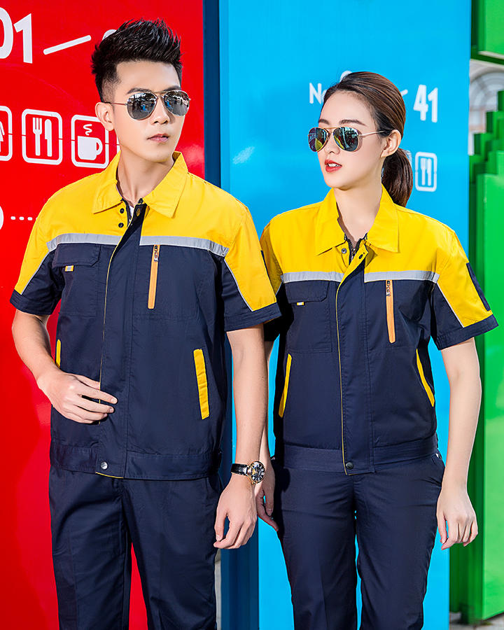 薄款夏装短袖厂服 肇庆工作服