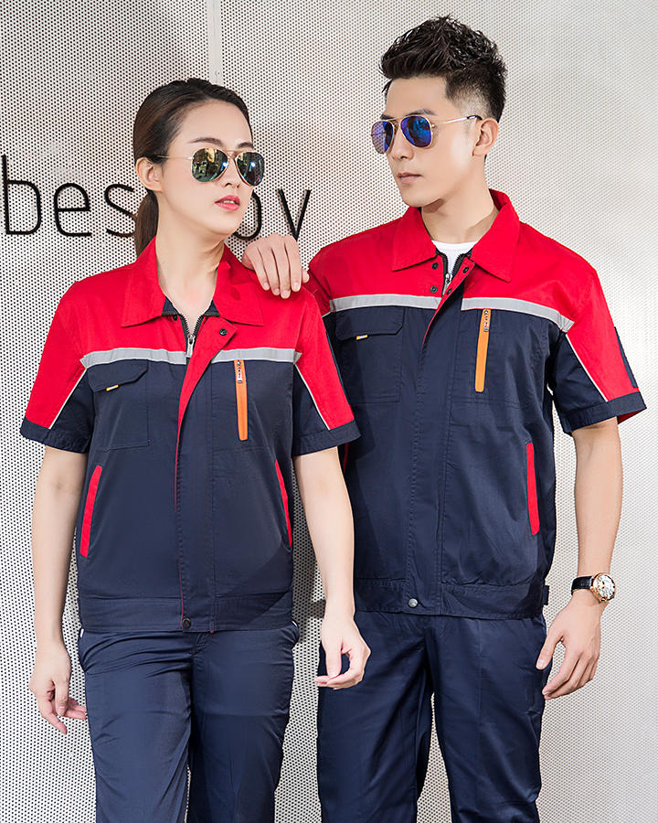 薄款夏装短袖厂服 肇庆工作服