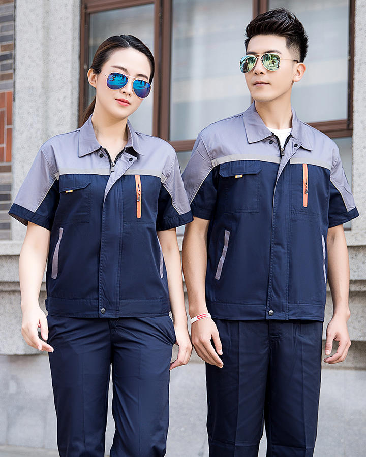 薄款夏装短袖厂服 肇庆工作服