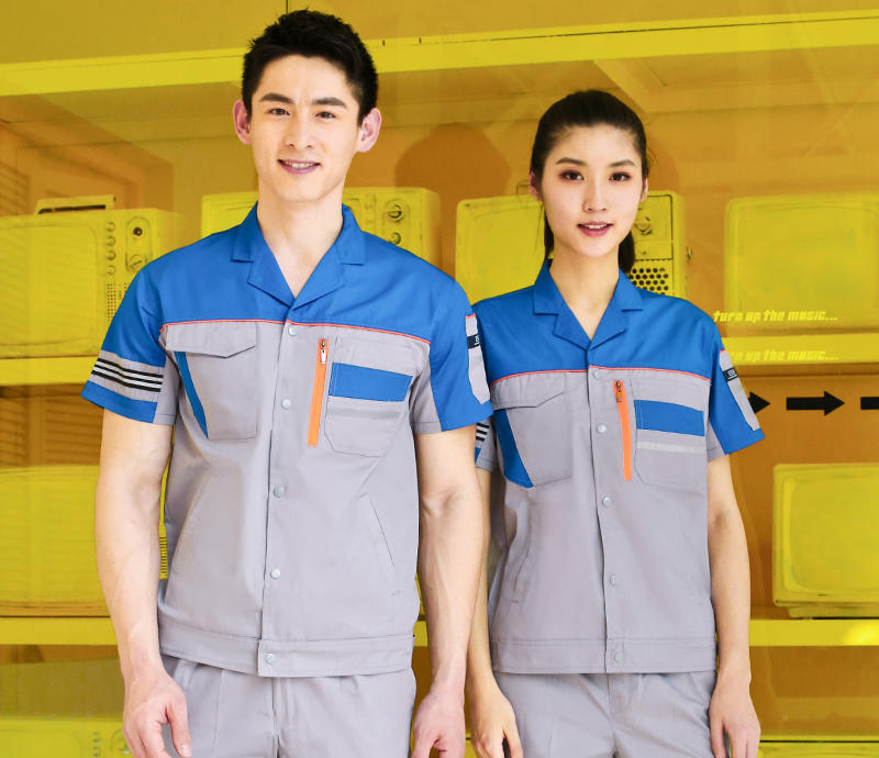 超大口袋夏装短袖 肇庆厂服工衣