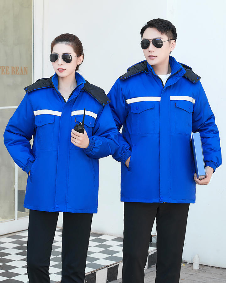 涤棉纱卡棉服 内胆可拆工作服