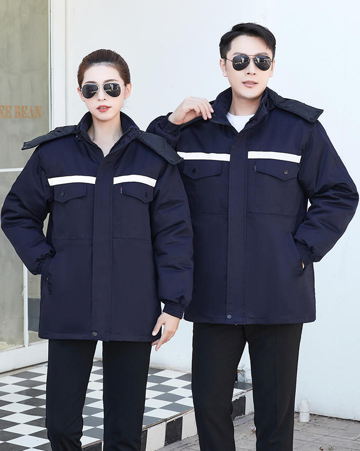 涤棉纱卡棉服 内胆可拆工作服