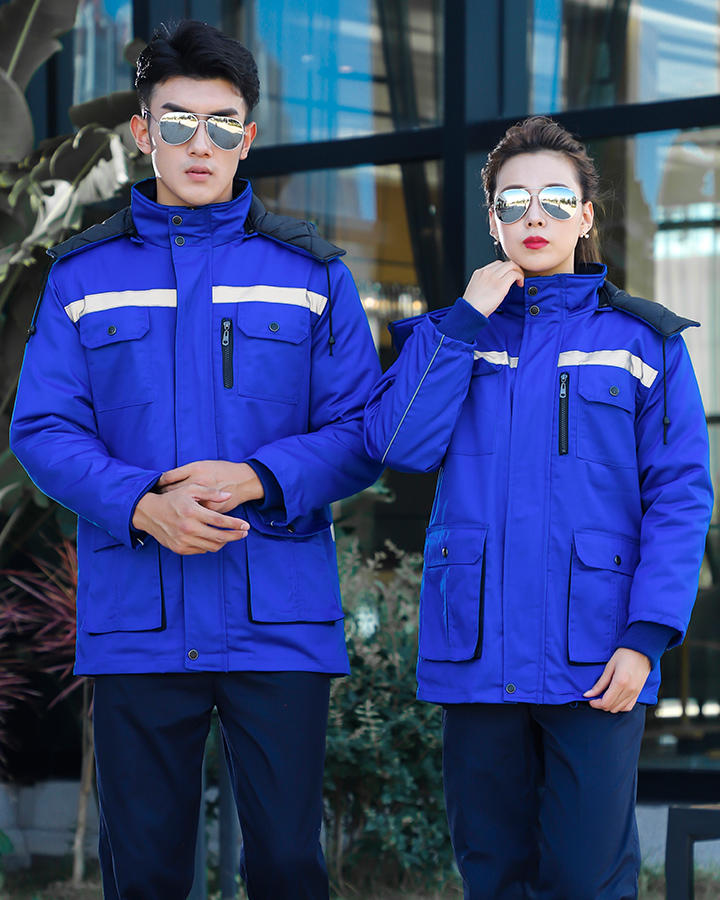 冬装加厚棉服 菱形网格内胆工作服