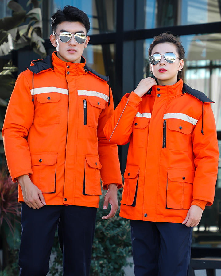 冬装加厚棉服 菱形网格内胆工作服