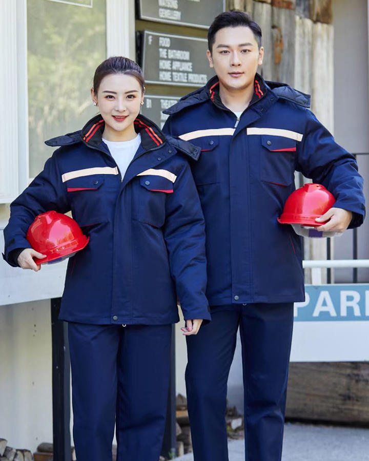 冬装中长款棉服内胆可拆工作服