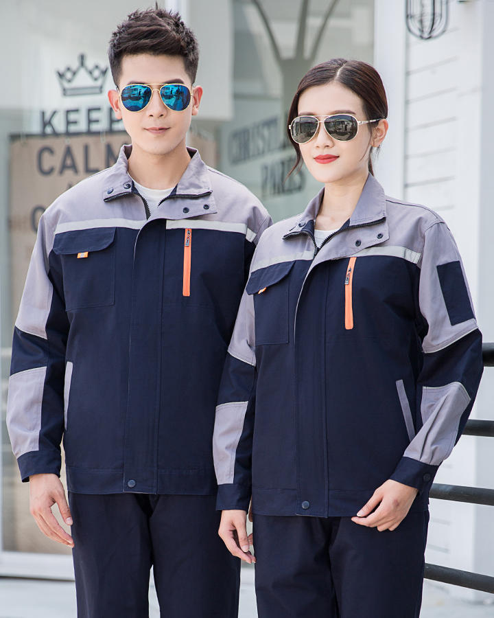 多口袋冬装长袖工作服 肇庆厂服工衣