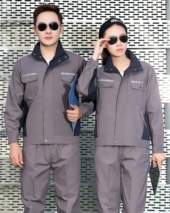 冬装耐磨厚珠帆布料工作服 南海厂服