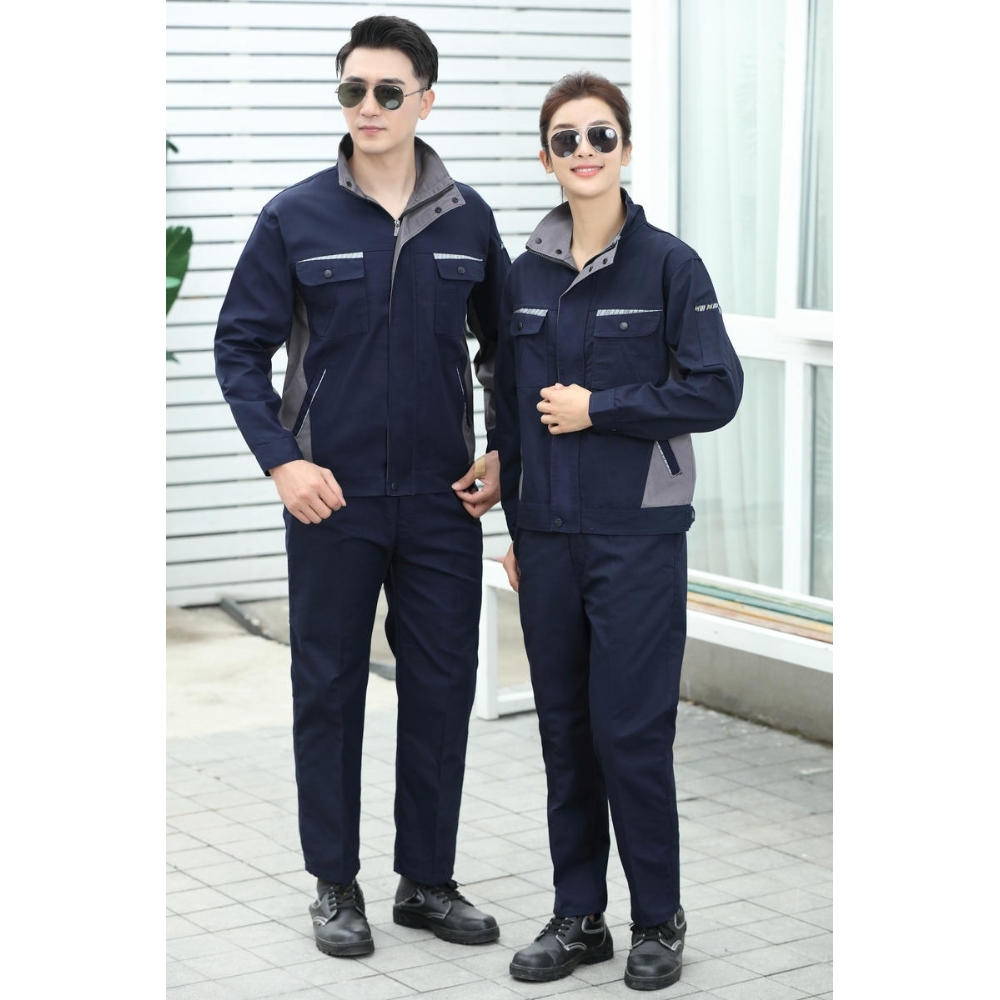 冬装耐磨厚珠帆布料工作服 南海厂服