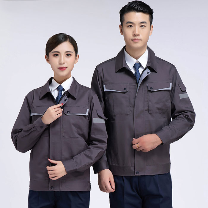 精品内包边长袖工作服 肇庆厂服