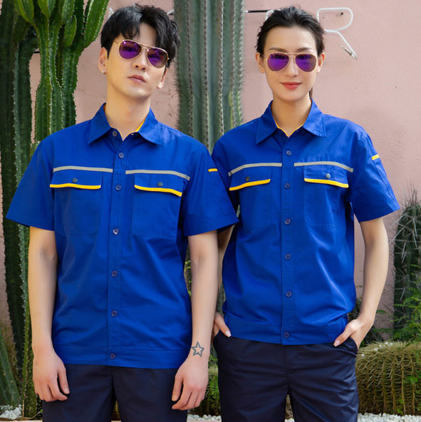 夏装短袖工作服 南海厂服制服
