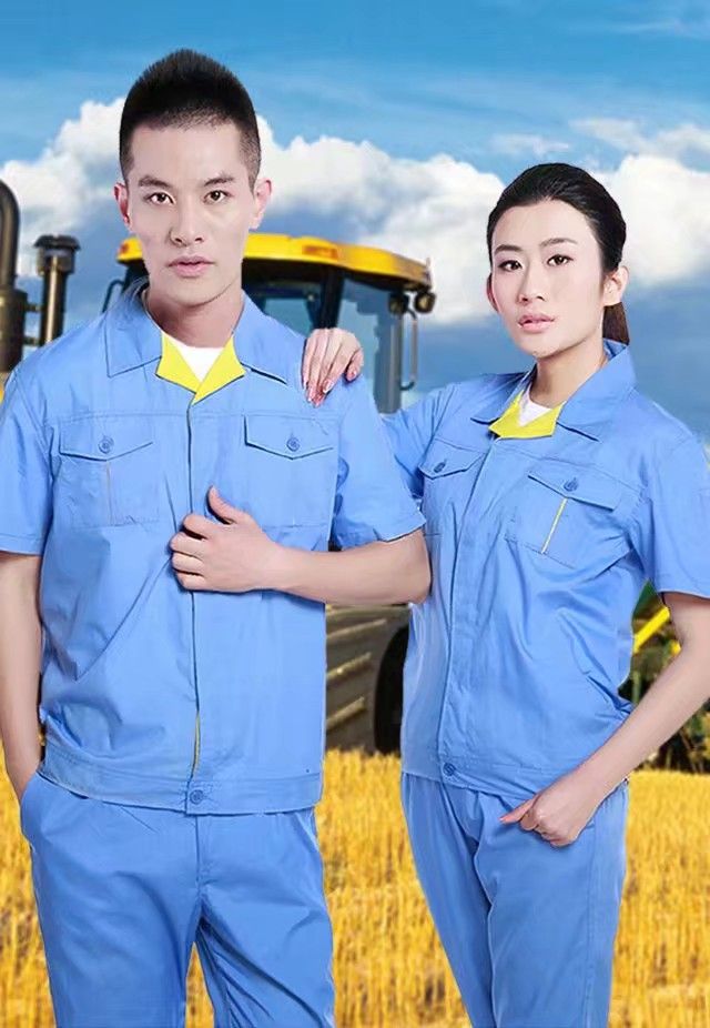 夏装短袖暗扣款 顺德制服工衣