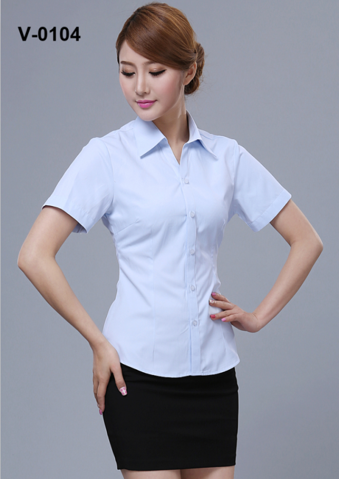 短袖办公文员制服衬衣
