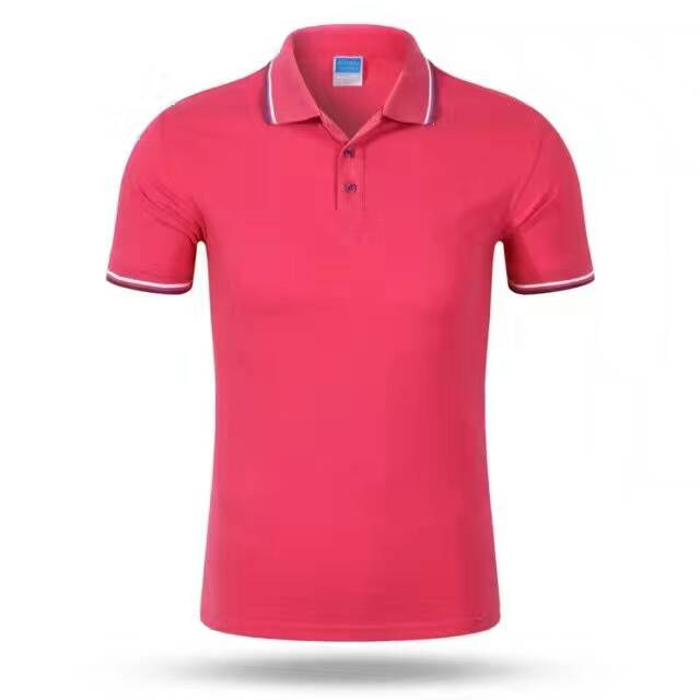 紫色短袖员工制服 清远工作服