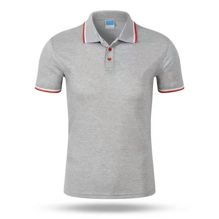 紫色短袖员工制服 清远工作服