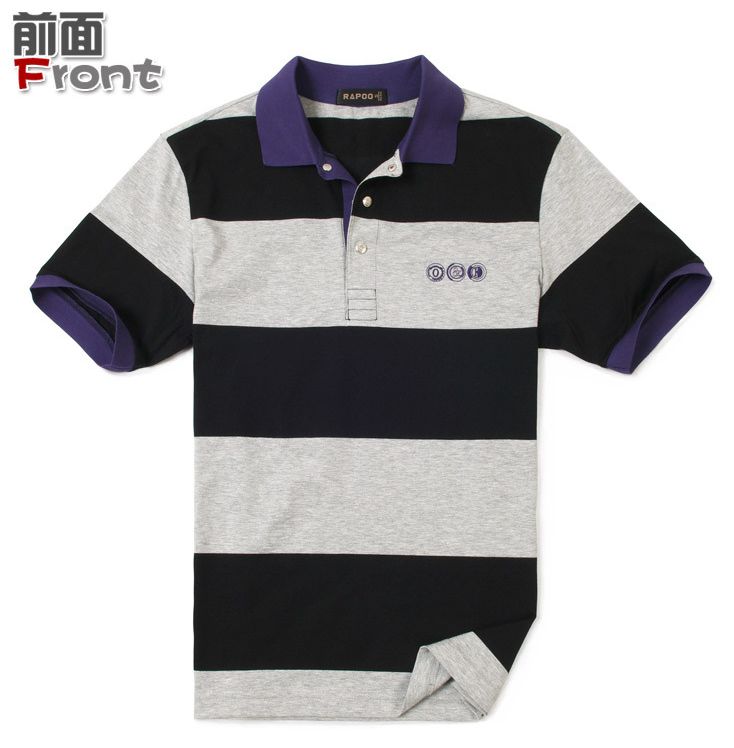 宽条纯棉POLO衫工作服 江门厂服