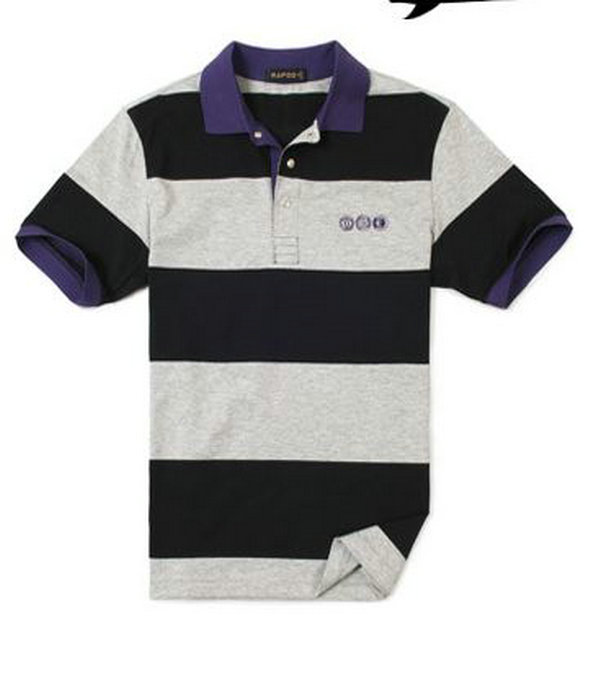 宽条纯棉POLO衫工作服 江门厂服