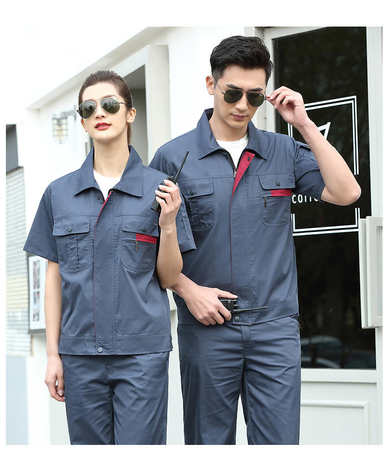 现货口袋小拉链款 肇庆工作服