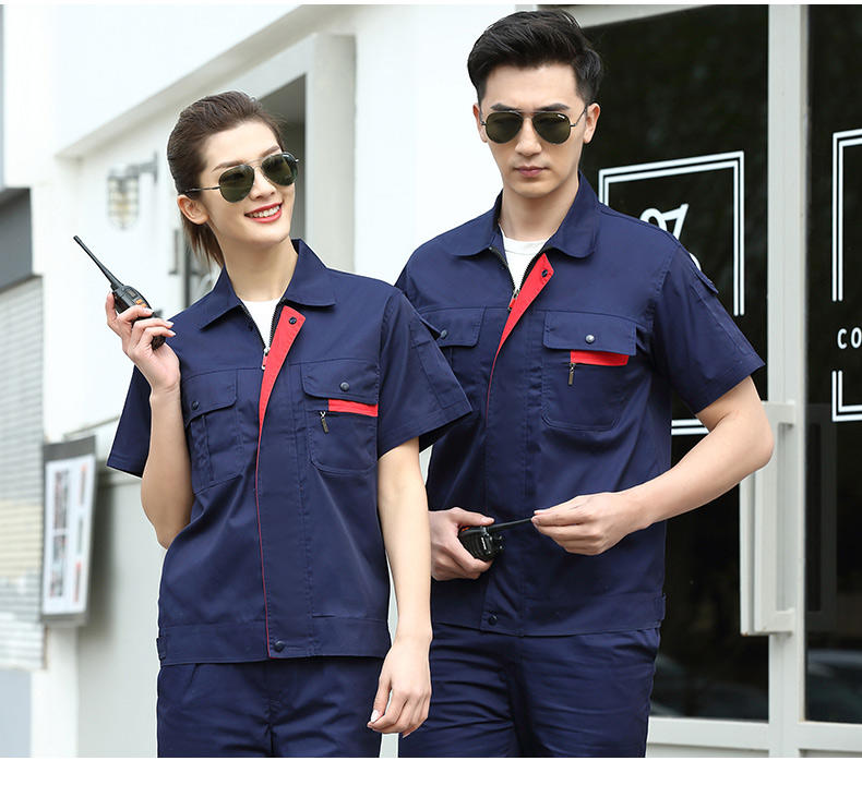 现货口袋小拉链款 肇庆工作服