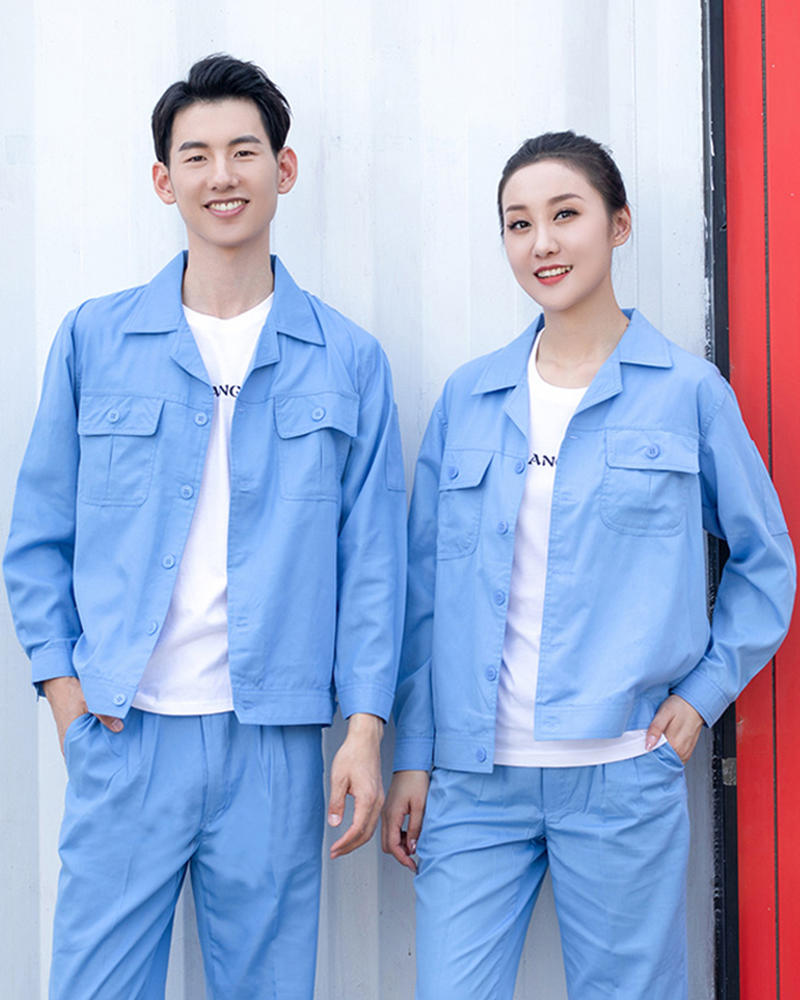 现货薄款夏装短袖工作服 江门厂服