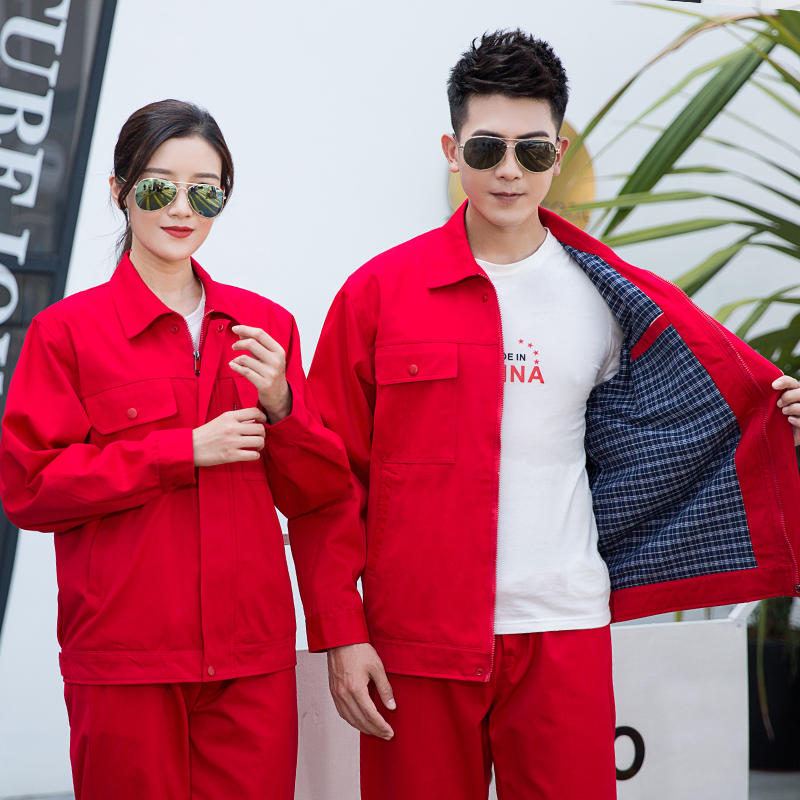 现货高品质双层全棉磨毛工作服