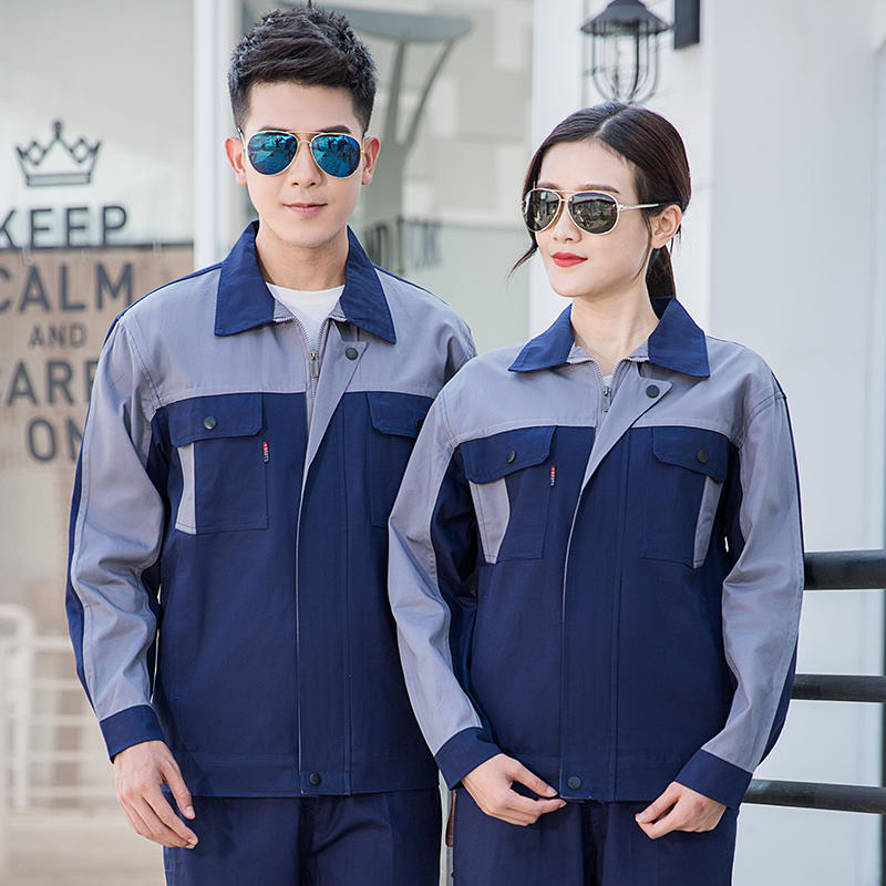 现货全棉拼色冬装 佛山工作服