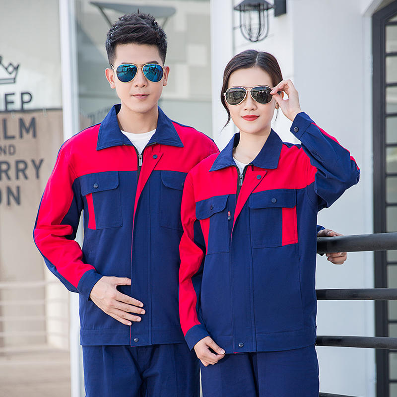 现货全棉拼色冬装 佛山工作服