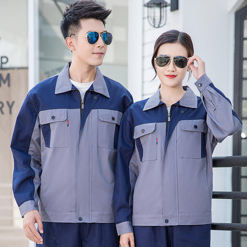 现货全棉拼色冬装 佛山工作服