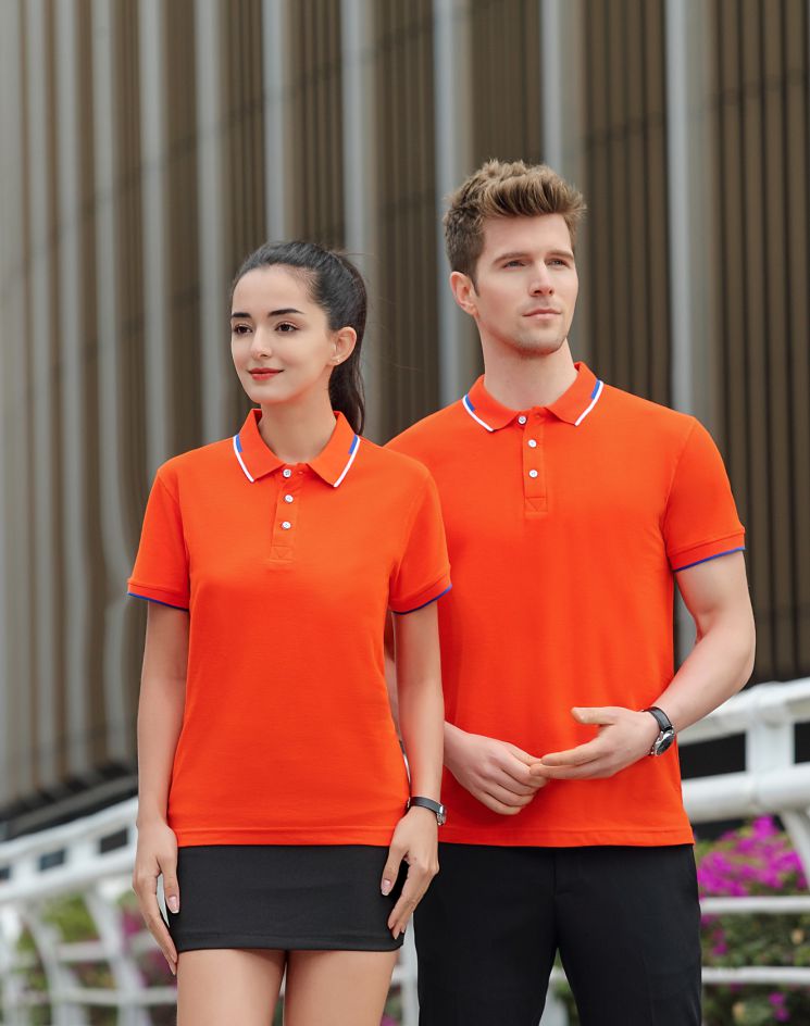 现货精梳棉珠地短袖 顺德工作服