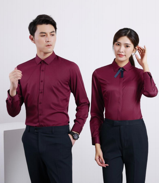 现货深色活性免烫衬衣 微弹款